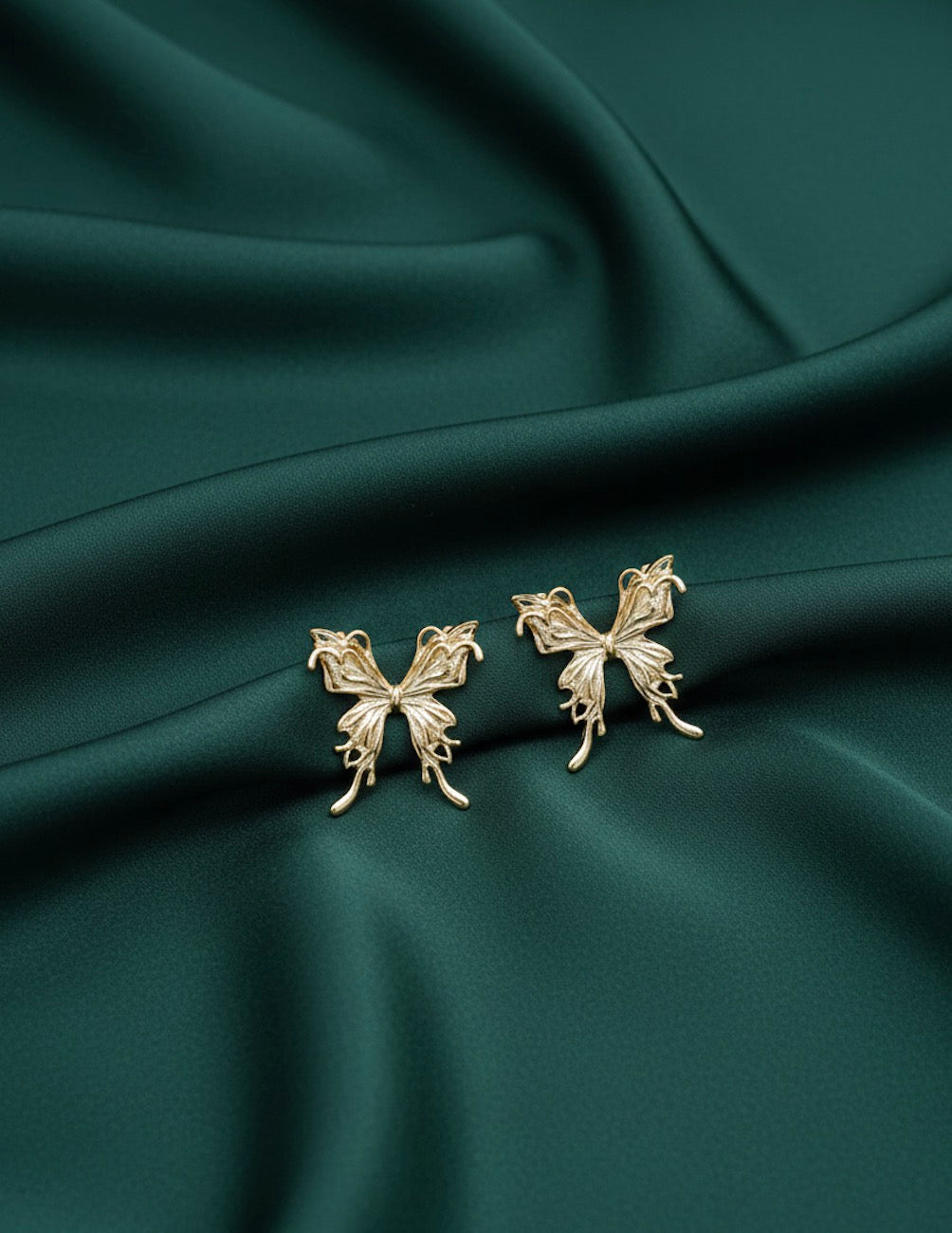 Women Gold Plated Butterfly Earrings