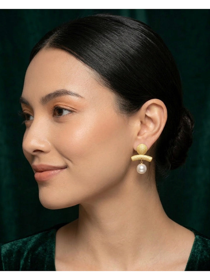 Golden Korean Style Earrings