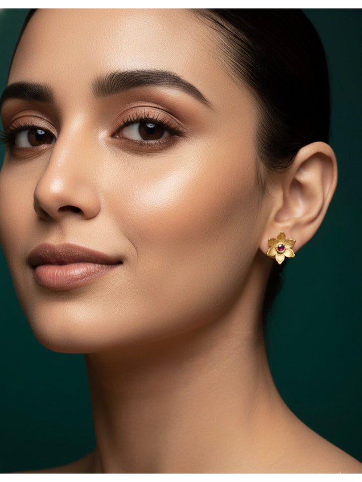 Golden Mini Flower Studs