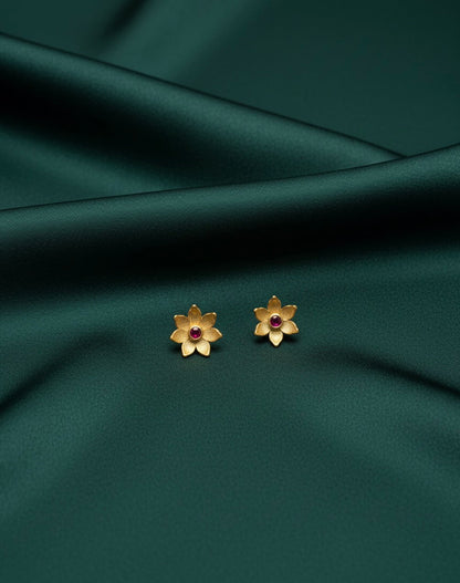 Golden Mini Flower Studs
