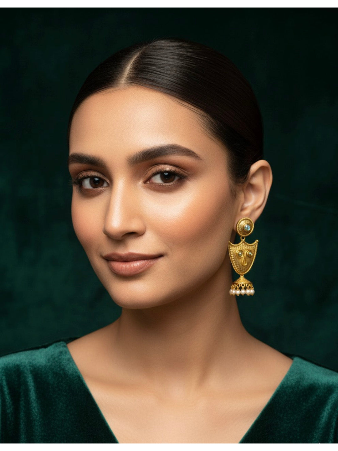 Gold Plated Treditional Fancy Earrings