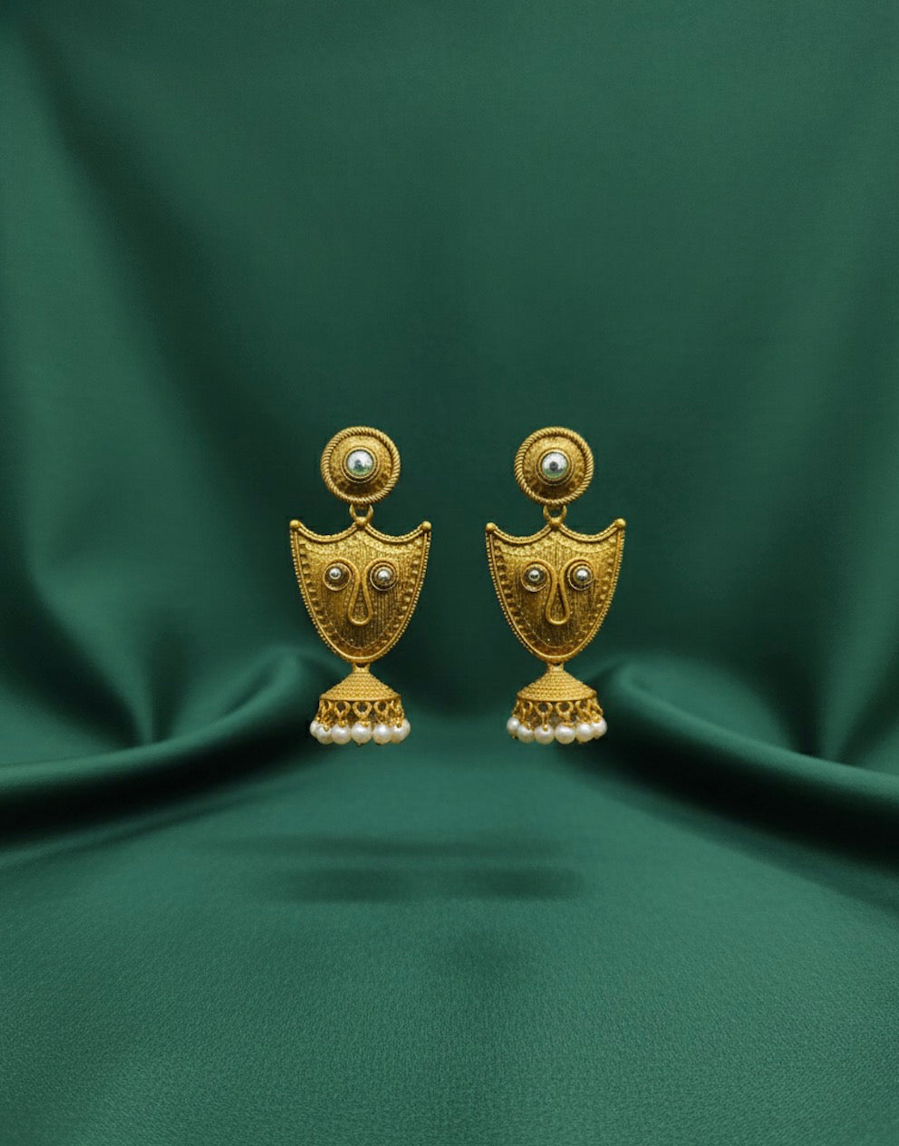 Gold Plated Treditional Fancy Earrings