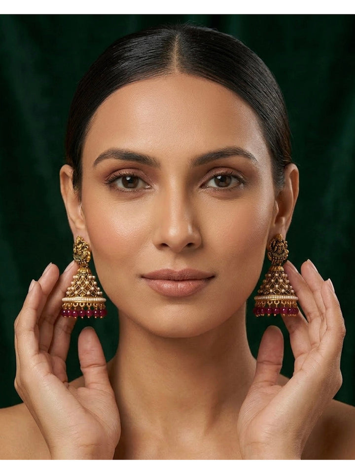 Brass Plated Indo-Western Jhumka