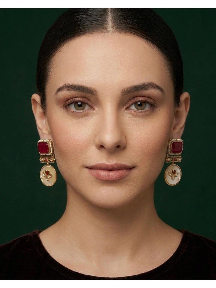 Gold Plated Treditional Fancy Earrings