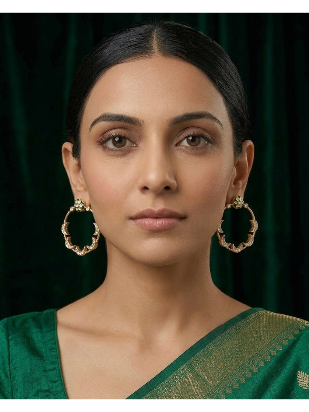 Beautiful Meenakari Chandbali Earrings