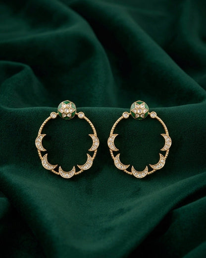 Beautiful Meenakari Chandbali Earrings