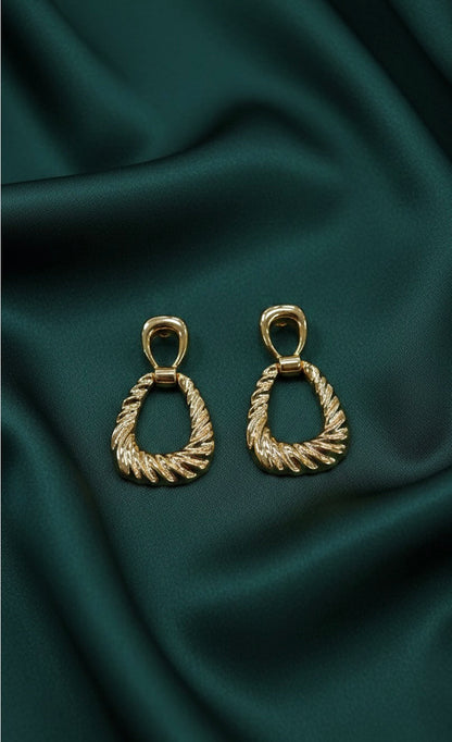 Contaporary Golden Antique Earrings