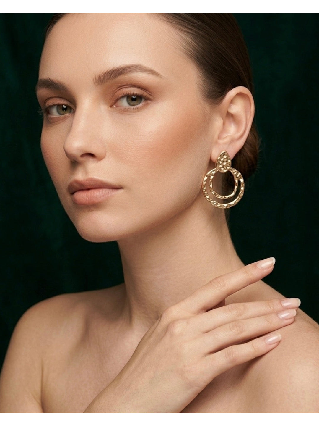 Gold Plated Contemporery Stylish Earrings