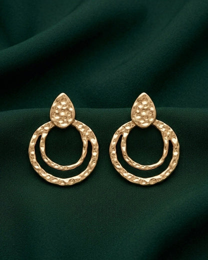 Gold Plated Contemporery Stylish Earrings