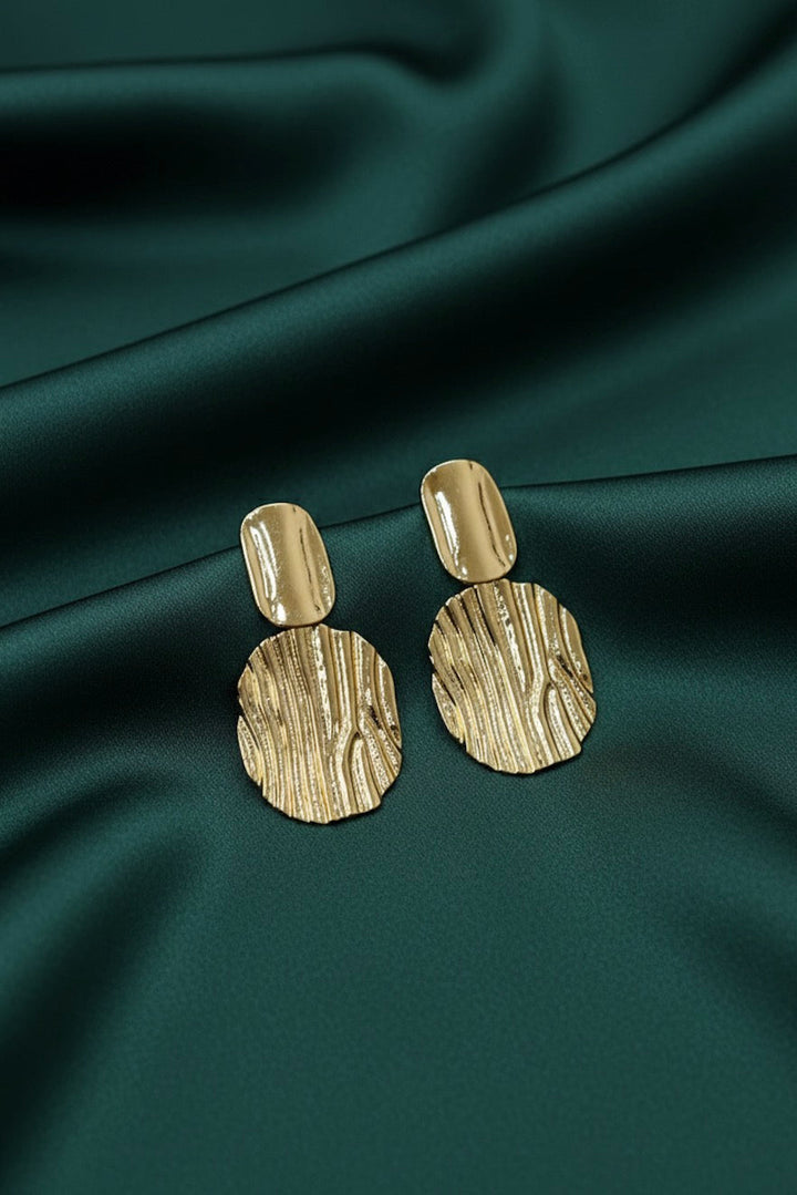 Golden Contemporary Earrings