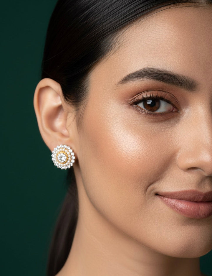 Fancy Beaded Mini Studs