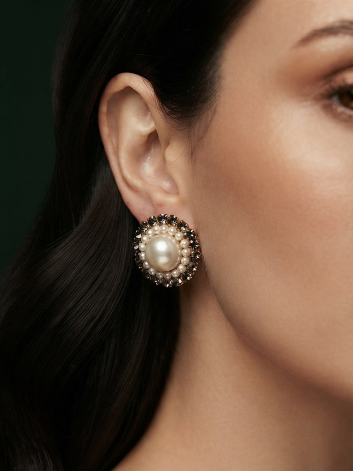 Fancy Pearl &amp; Beaded Mini Studs