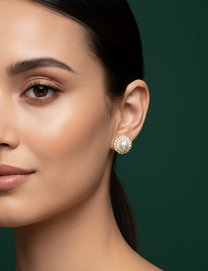 Fancy Pearl &amp; Beaded Mini Studs