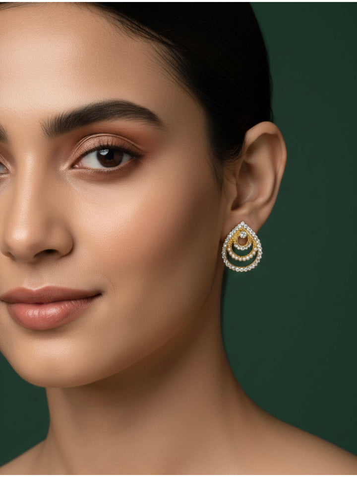 Fancy Diamond &amp; Beaded Earrings
