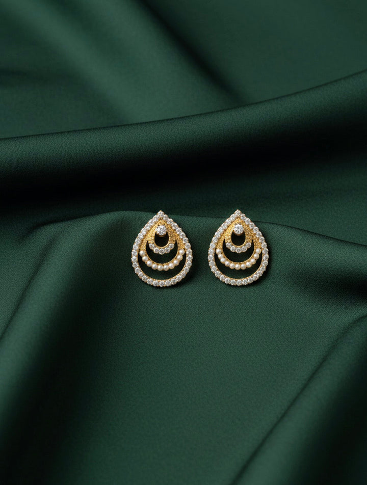 Fancy Diamond &amp; Beaded Earrings