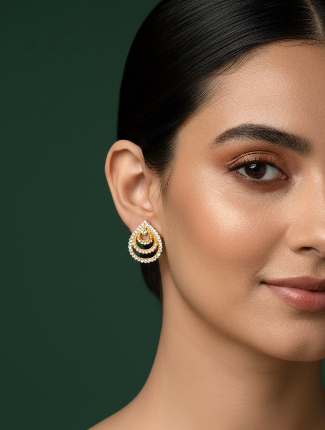 Fancy Diamond &amp; Beaded Earrings