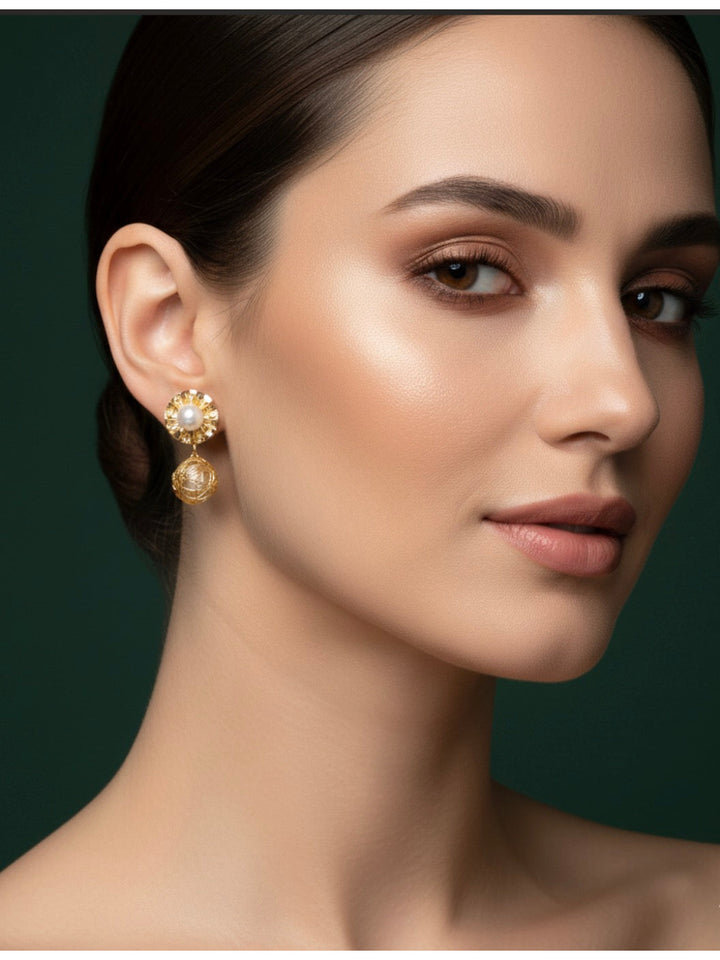 Gold Plated Fancy Earrings