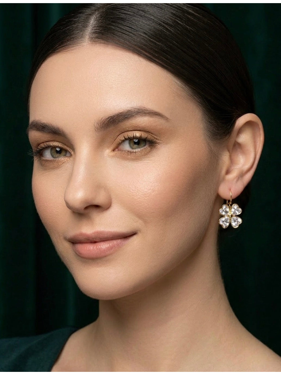 Gold Plated Fancy Flower Shaped Earrings