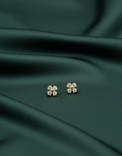 Fancy Beaded Mini Flower Studs