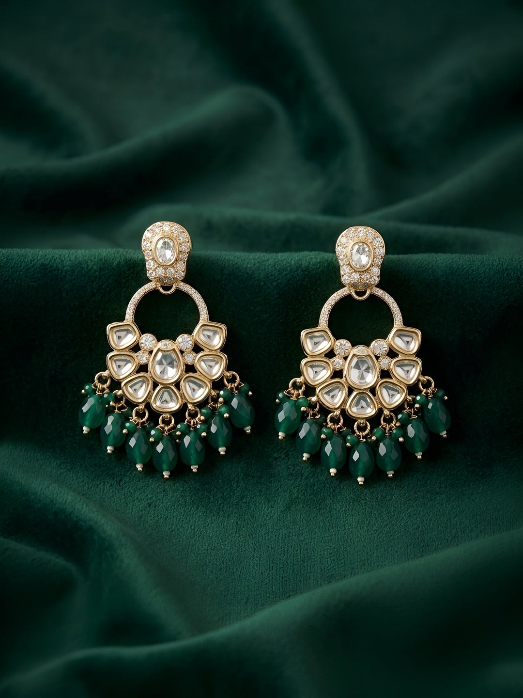 Kundan &amp; Pearl Traditional Ethnic Statement Earrings