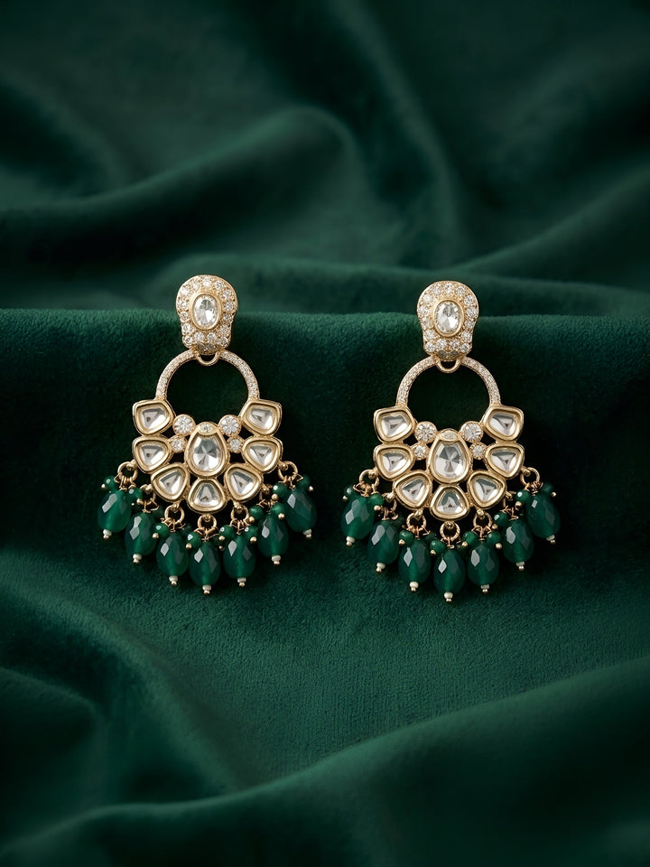 Kundan &amp; Pearl Traditional Ethnic Statement Earrings