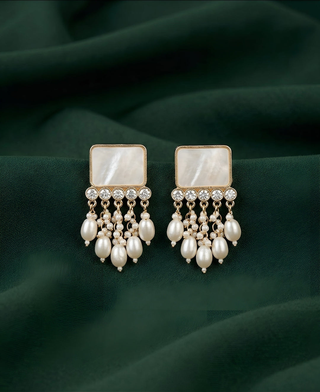 Fancy Pearl &amp; Diamond Earrings