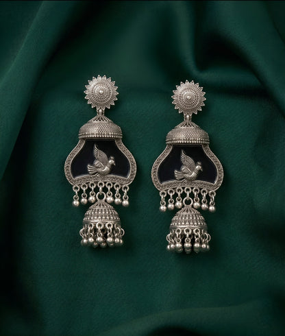 Women Sliver Plated Fancy Drop  Earing