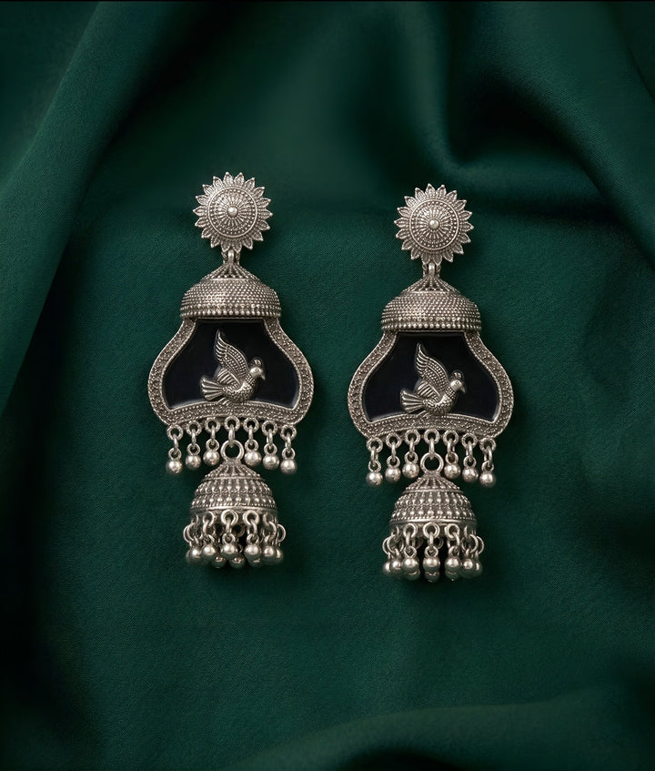 Women Sliver Plated Fancy Drop  Earing