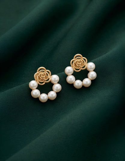 Fancy Pearl Unique Style Studs