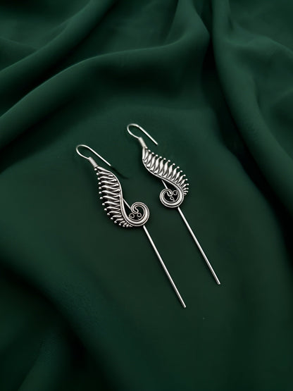Silver Plated Oxidized Contemporery Ear Cuff