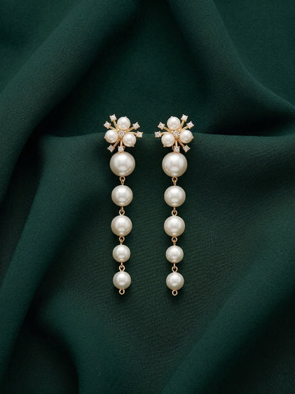 Gold Plated Pearls Earrings