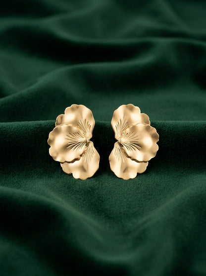 Gold Plated Contemporery Earrings