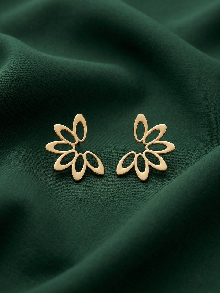 Gold Plated Contemporery Earrings