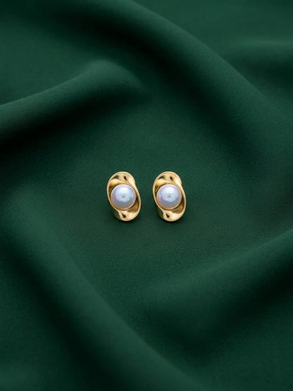 Gold Plated Pearl Mini Studs