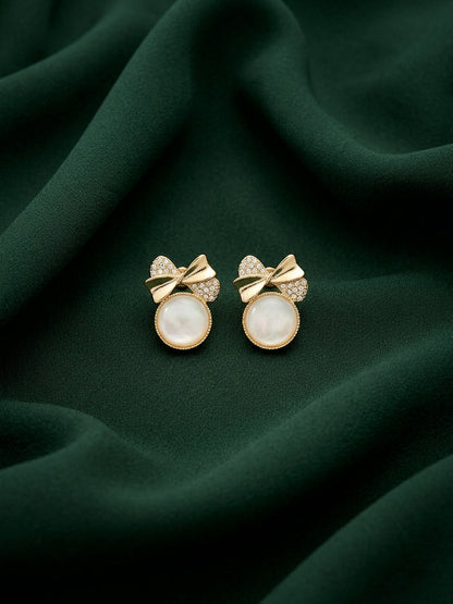 Gold Plated Bow Studs
