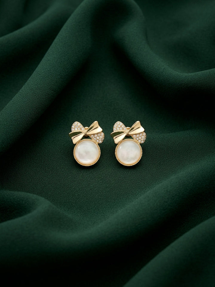 Gold Plated Bow Studs