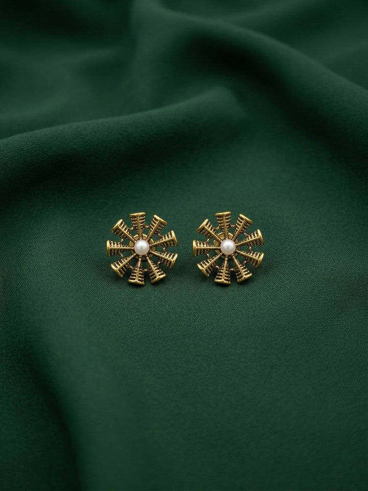 Gold Plated Flower Studs