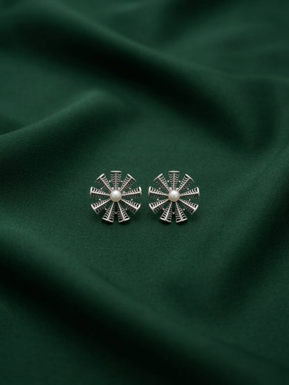 Silver Plated Flower Studs
