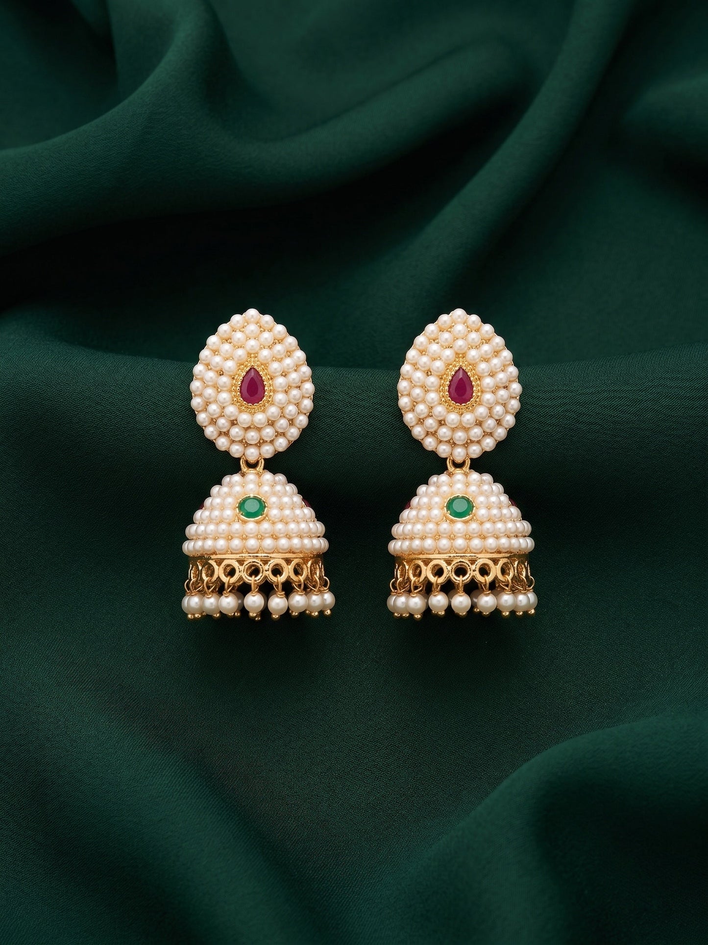 Gold Plated Fancy Pearls Jhumki