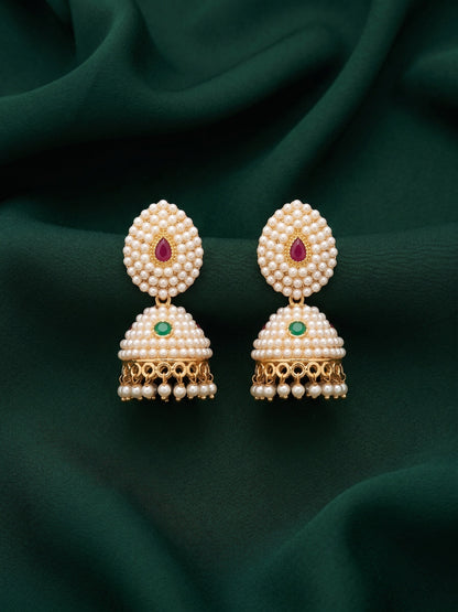 Gold Plated Fancy Pearls Jhumki