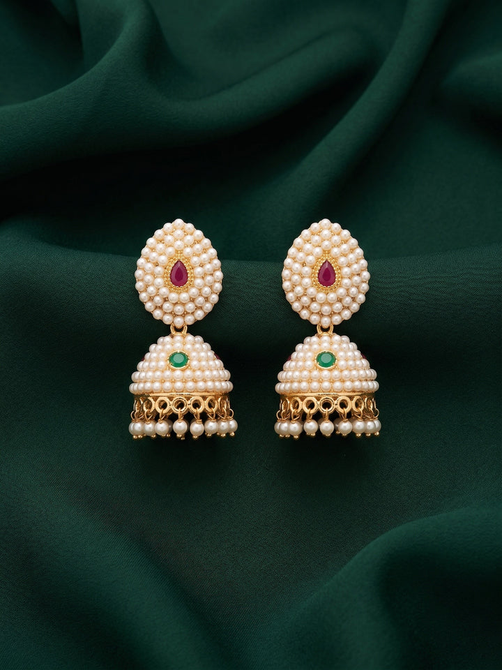 Gold Plated Fancy Pearls Jhumki