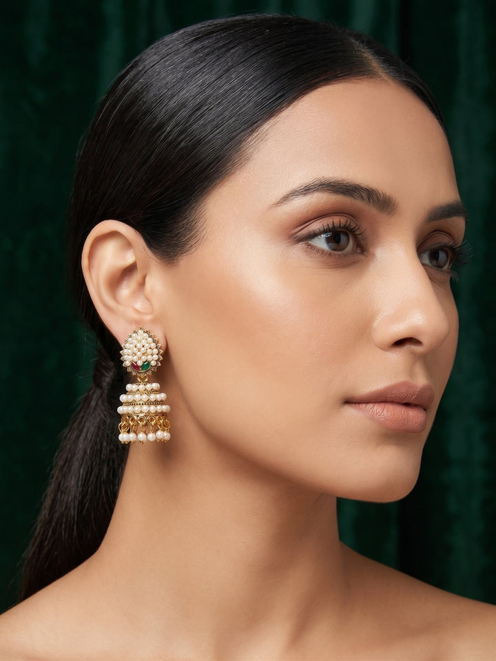 Gold Plated Fancy Pearls Jhumki