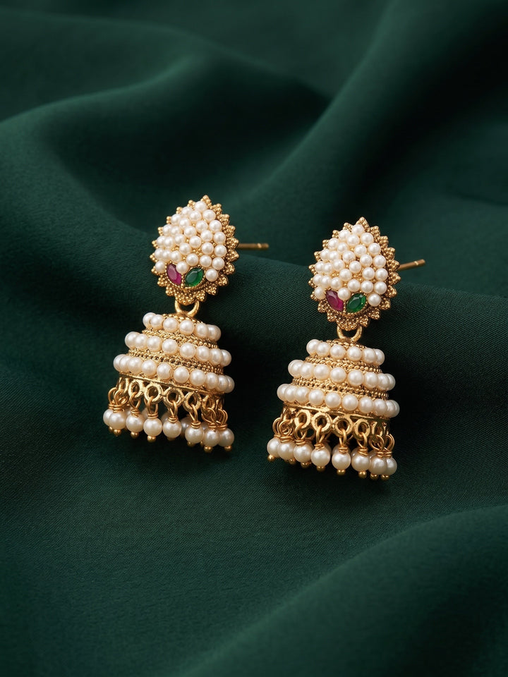 Gold Plated Fancy Pearls Jhumki
