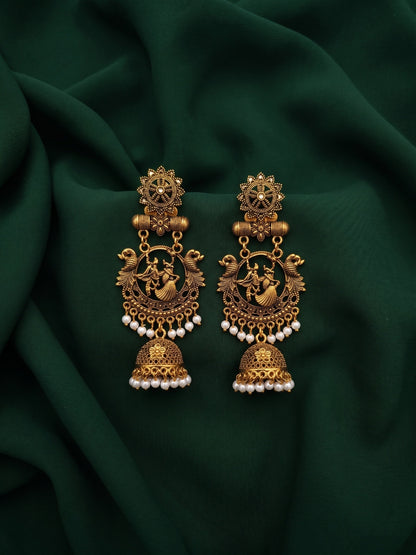 Gold Plated Beaded Earrings