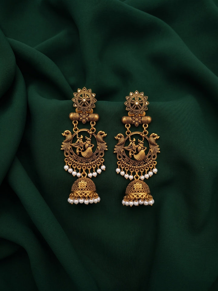 Gold Plated Beaded Earrings