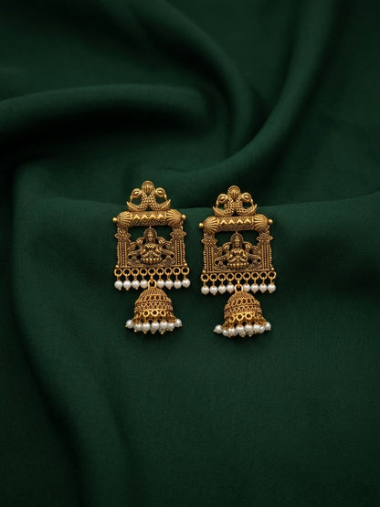Gold Plated Pearls Beaded Earrings