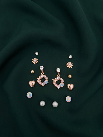 Pack Of 7 Unique-Design Mini Studs