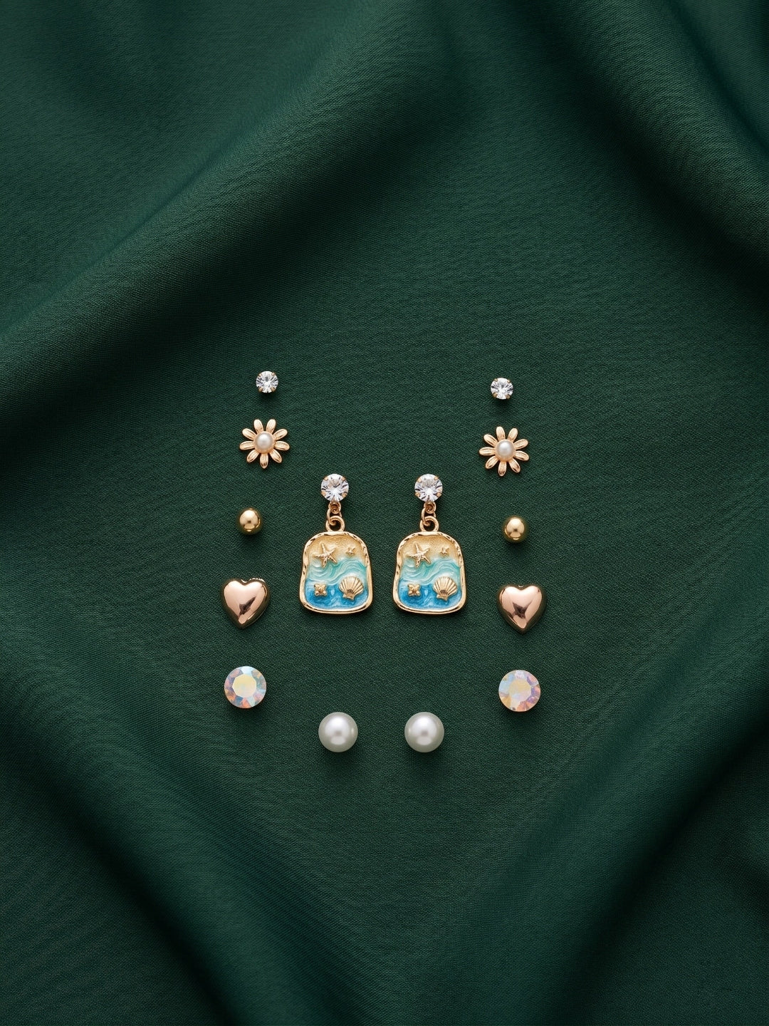 Pack Of 7 Unique-Design Mini Studs
