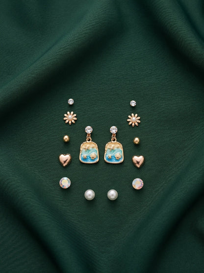 Pack Of 7 Unique-Design Mini Studs