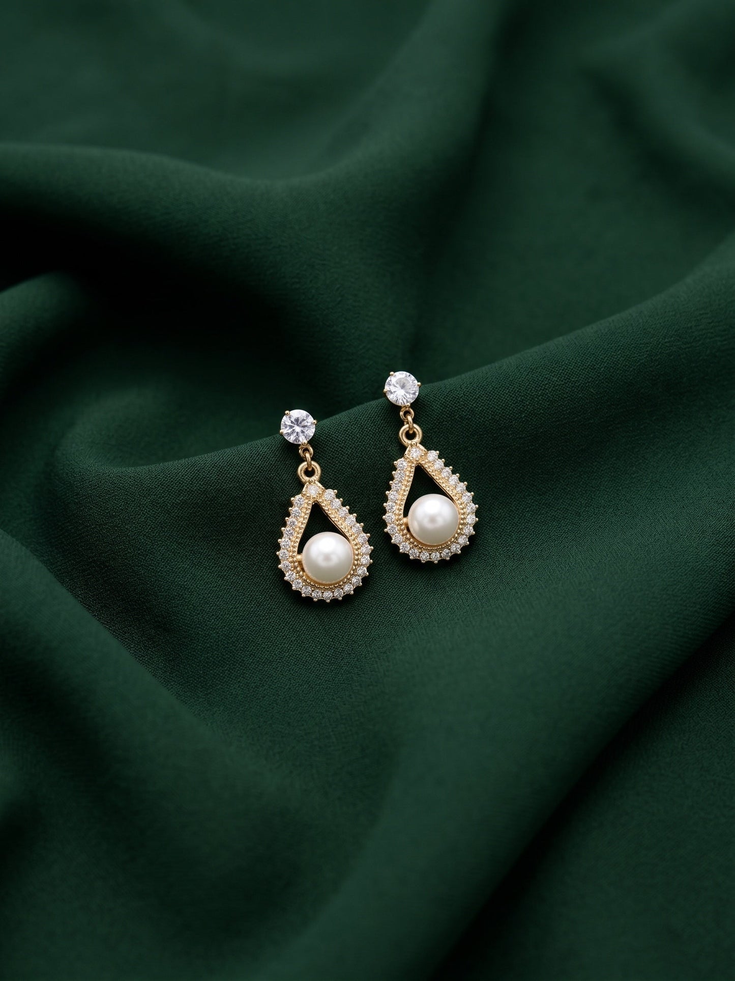 Rose Gold Plated Fancy Diamond Earrings